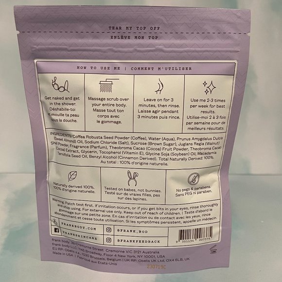 FRANK BODY Cacao Coffee Body Scrub - Picture 2 of 2